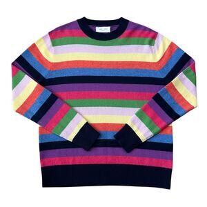 Leret Leret Womens Multicolor Striped Cashmere Sweater Size XS